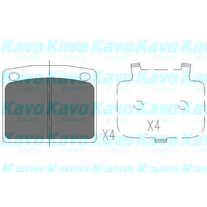 Фото Комплект тормозных колодок, дисковый тормоз KAVO PARTS KBP2038