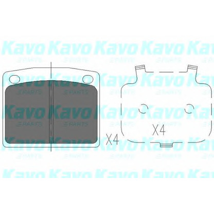 Photo Brake Pad Set, disc brake KAVO PARTS KBP2038