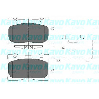 Photo Brake Pad Set, disc brake KAVO PARTS KBP2039