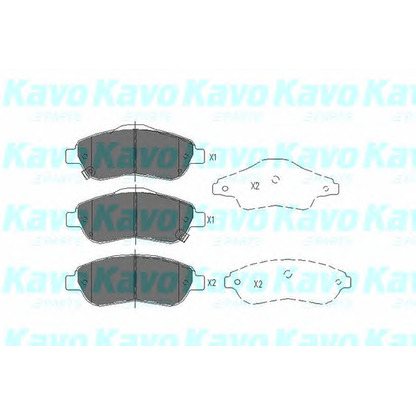 Фото Комплект тормозных колодок, дисковый тормоз KAVO PARTS KBP2041