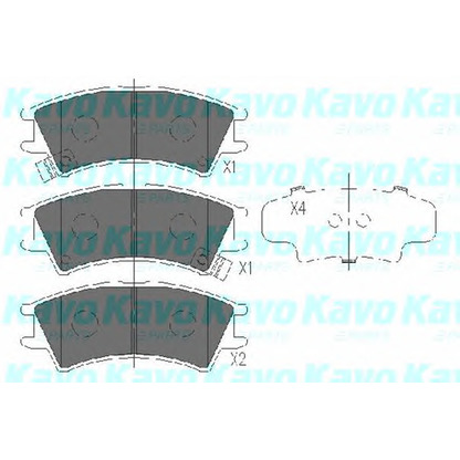 Foto Kit pastiglie freno, Freno a disco KAVO PARTS KBP3004