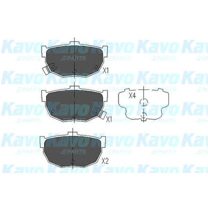 Foto Kit pastiglie freno, Freno a disco KAVO PARTS KBP3007