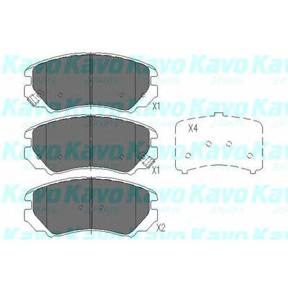 Photo Brake Pad Set, disc brake KAVO PARTS KBP3008