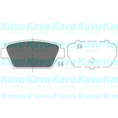 Фото Комплект тормозных колодок, дисковый тормоз KAVO PARTS KBP3010