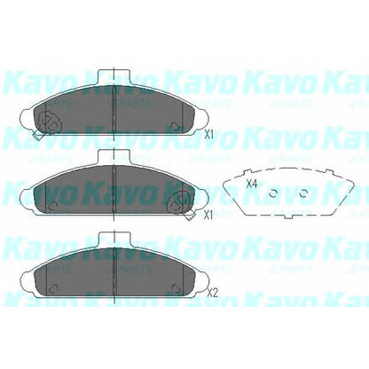 Foto Bremsbelagsatz, Scheibenbremse KAVO PARTS KBP3011