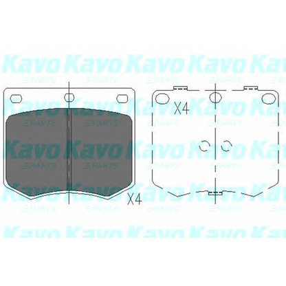 Zdjęcie Zestaw klocków hamulcowych, hamulce tarczowe KAVO PARTS KBP3012