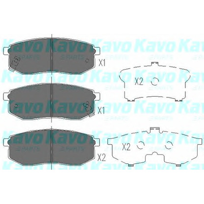 Foto Bremsbelagsatz, Scheibenbremse KAVO PARTS KBP3013