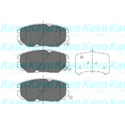 Photo Brake Pad Set, disc brake KAVO PARTS KBP3020