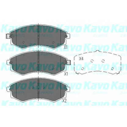 Foto Juego de pastillas de freno KAVO PARTS KBP3029