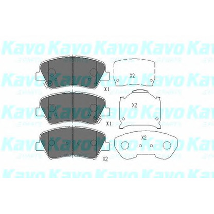Photo Brake Pad Set, disc brake KAVO PARTS KBP3030
