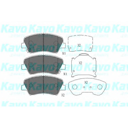 Zdjęcie Zestaw klocków hamulcowych, hamulce tarczowe KAVO PARTS KBP3030