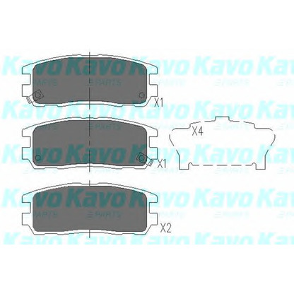 Photo Brake Pad Set, disc brake KAVO PARTS KBP3502