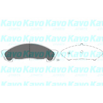 Photo Kit de plaquettes de frein, frein à disque KAVO PARTS KBP3508