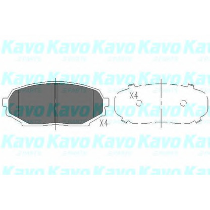 Photo Kit de plaquettes de frein, frein à disque KAVO PARTS KBP3509