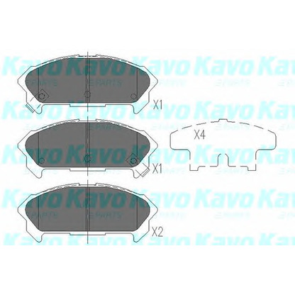 Photo Brake Pad Set, disc brake KAVO PARTS KBP3510