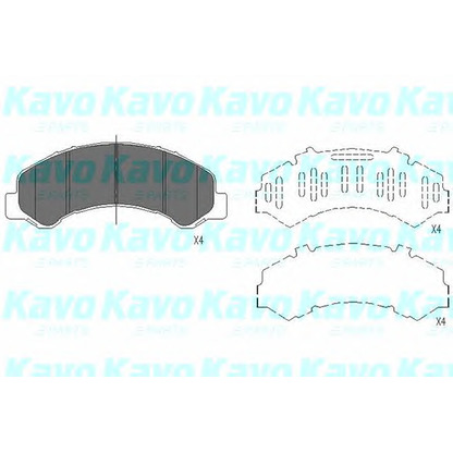 Zdjęcie Zestaw klocków hamulcowych, hamulce tarczowe KAVO PARTS KBP3511