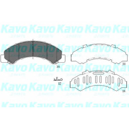 Photo Kit de plaquettes de frein, frein à disque KAVO PARTS KBP3512