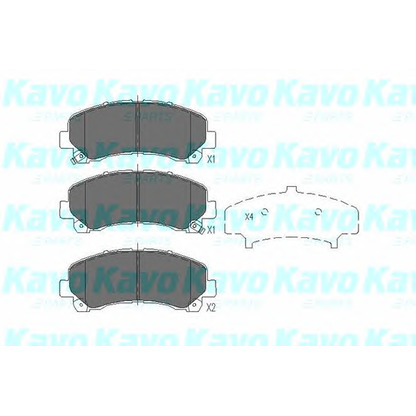 Photo Brake Pad Set, disc brake KAVO PARTS KBP3515