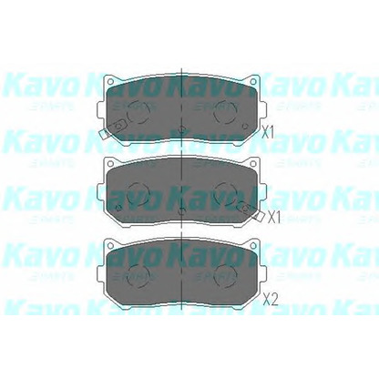 Photo Kit de plaquettes de frein, frein à disque KAVO PARTS KBP4001