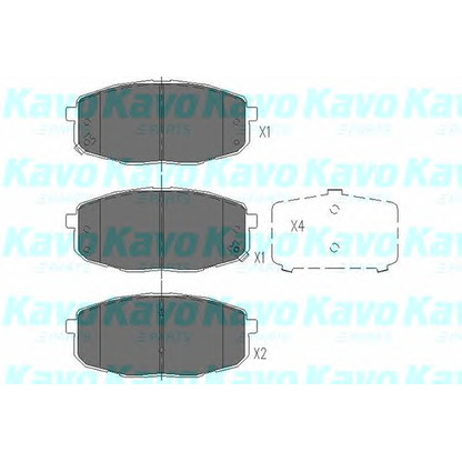 Zdjęcie Zestaw klocków hamulcowych, hamulce tarczowe KAVO PARTS KBP4004