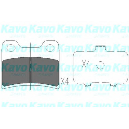 Фото Комплект тормозных колодок, дисковый тормоз KAVO PARTS KBP4011