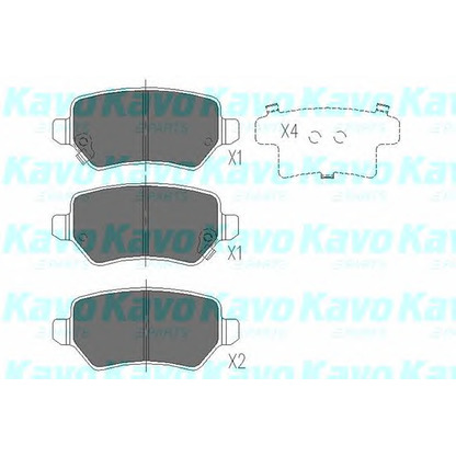 Photo Kit de plaquettes de frein, frein à disque KAVO PARTS KBP4020