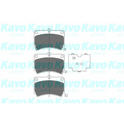 Photo Brake Pad Set, disc brake KAVO PARTS KBP4501