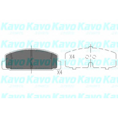 Zdjęcie Zestaw klocków hamulcowych, hamulce tarczowe KAVO PARTS KBP4506