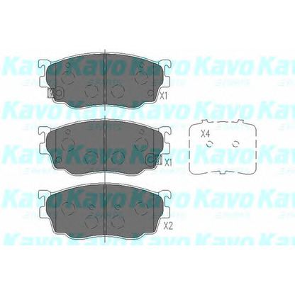 Фото Комплект тормозных колодок, дисковый тормоз KAVO PARTS KBP4509