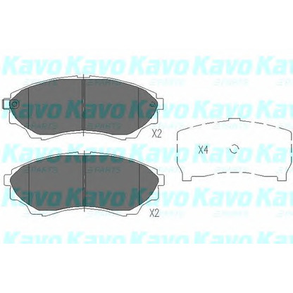 Фото Комплект тормозных колодок, дисковый тормоз KAVO PARTS KBP4514