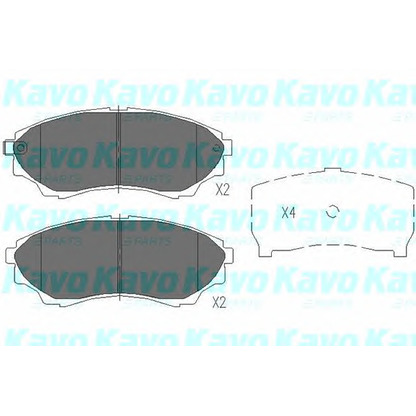 Photo Brake Pad Set, disc brake KAVO PARTS KBP4514