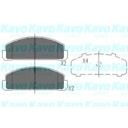 Photo Kit de plaquettes de frein, frein à disque KAVO PARTS KBP4515