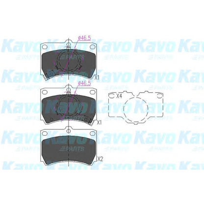 Photo Brake Pad Set, disc brake KAVO PARTS KBP4517