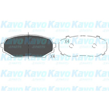 Фото Комплект тормозных колодок, дисковый тормоз KAVO PARTS KBP4521