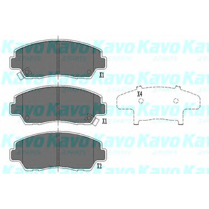 Фото Комплект тормозных колодок, дисковый тормоз KAVO PARTS KBP4522