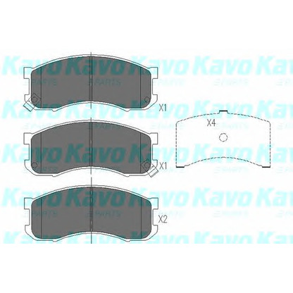 Photo Kit de plaquettes de frein, frein à disque KAVO PARTS KBP4526