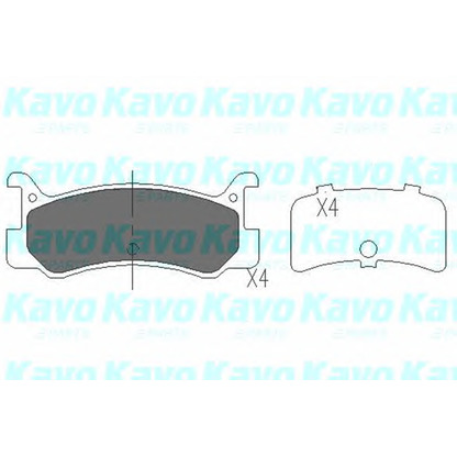 Zdjęcie Zestaw klocków hamulcowych, hamulce tarczowe KAVO PARTS KBP4535