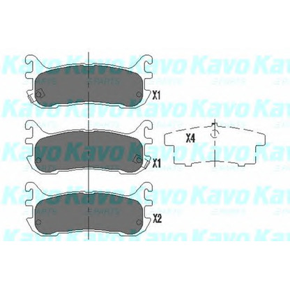Photo Brake Pad Set, disc brake KAVO PARTS KBP4539