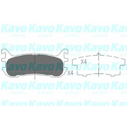 Фото Комплект тормозных колодок, дисковый тормоз KAVO PARTS KBP4540