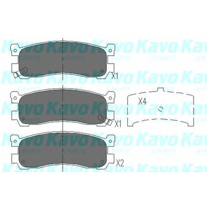 Photo Brake Pad Set, disc brake KAVO PARTS KBP4543