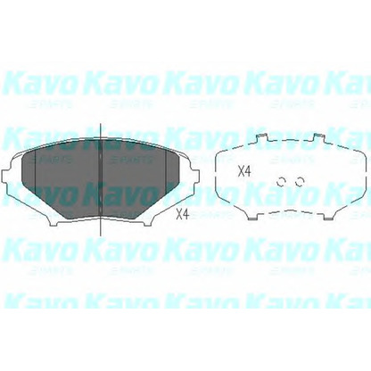 Фото Комплект тормозных колодок, дисковый тормоз KAVO PARTS KBP4546