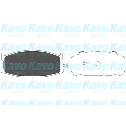Фото Комплект тормозных колодок, дисковый тормоз KAVO PARTS KBP4548