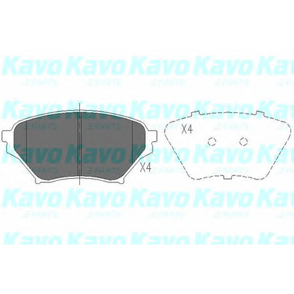 Zdjęcie Zestaw klocków hamulcowych, hamulce tarczowe KAVO PARTS KBP4549