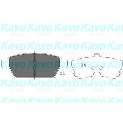 Photo Kit de plaquettes de frein, frein à disque KAVO PARTS KBP4554
