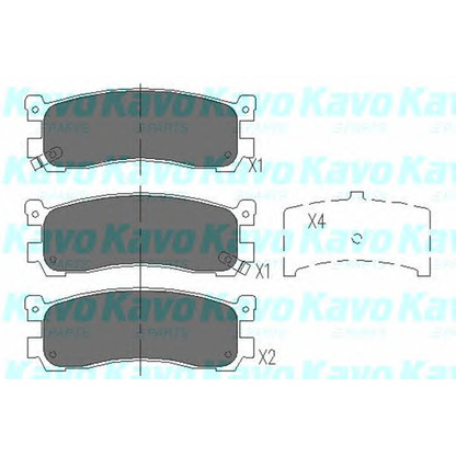 Photo Brake Pad Set, disc brake KAVO PARTS KBP4556
