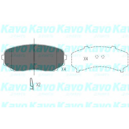 Foto Kit pastiglie freno, Freno a disco KAVO PARTS KBP4558