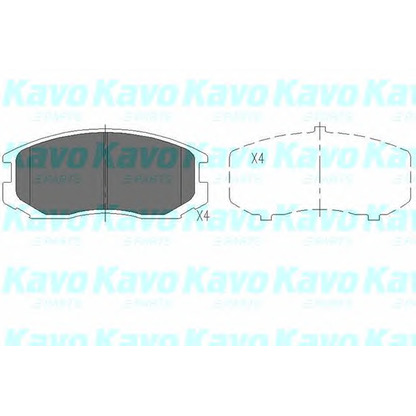 Zdjęcie Zestaw klocków hamulcowych, hamulce tarczowe KAVO PARTS KBP5505