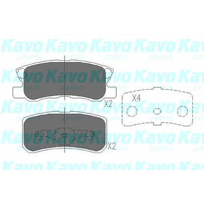 Photo Kit de plaquettes de frein, frein à disque KAVO PARTS KBP5515