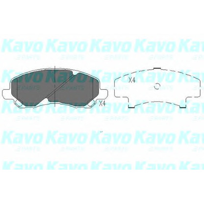 Фото Комплект тормозных колодок, дисковый тормоз KAVO PARTS KBP5516