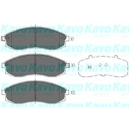 Foto Kit pastiglie freno, Freno a disco KAVO PARTS KBP5517